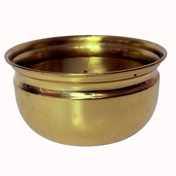 Princess House Brass Indoor Planter Copper Floral Detail Decorative Pot Containe - Picture 2 of 11